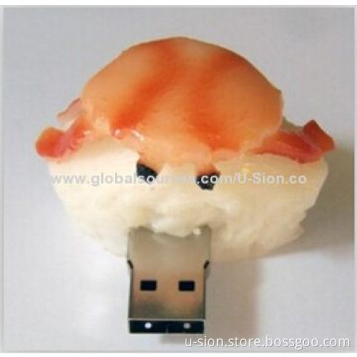 PVC Food USB Flash Drive, 3Y Warranty, Supports Microsoft's Windows Vista ReadyBoost, RoHS-marked